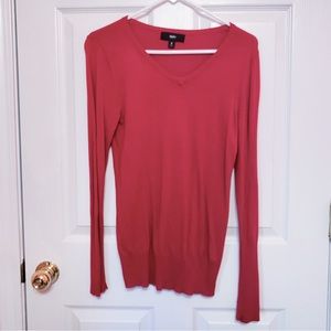 Red v neck sweater